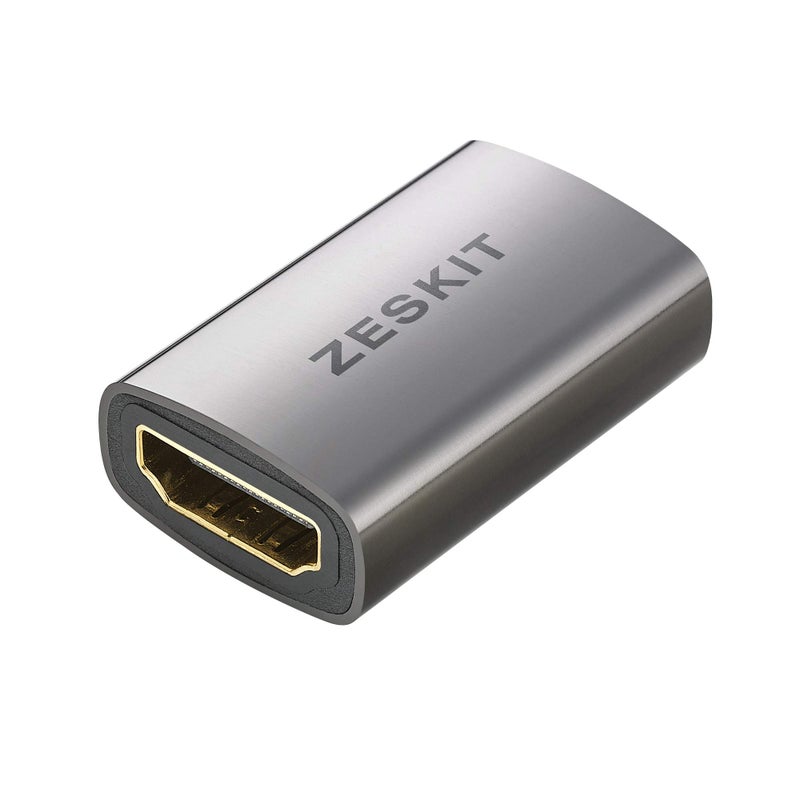 Zeskit موصل Zeskit HDMI V2 من الألمنيوم مع درع كامل موصلات مطلية بالذهب 24 قيراط (أنثى إلى أنثى) - Image 1